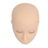 Lash Mannequin Head, 3 Layers Silicone Eyelash Mannequin Head with Eyelids, Eyelash Extension Makeup Practice Training Mannequin Doll Face Head for Lash Extension