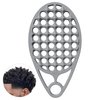 KOUPA Magic Silicone Curly Hair Brush, One Piece Twist Curl Comb for Afro Curls, Washable Hair Tool for Men Women, Grey, 1 Piece