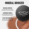 KYDA Mineral Powder Bronzer, SPF 35, Loose Mineral Bronzer, Lightweight Face Contour Powder, Buildable Coverage for Natural Glow Bronzer Makeup, Blendable Formula, Warmth