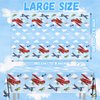 GREHUMOR 3pcs Airplane Party Decorations Airplane Party Tablecloth Supplies Disposable Plastic Helicopter Blue Sky White Theme Table Cover for Kids Birthday Favors