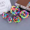 NANAOUS Nobbly Wiggle Ball Dog Toy 6 PC, Dog Pet Toys Colorful Interactive Ball with Bell, 6 Sizes Wiggle Toy Balls, Dog Ball Puppy Supply Interactive Dog Cat Ball
