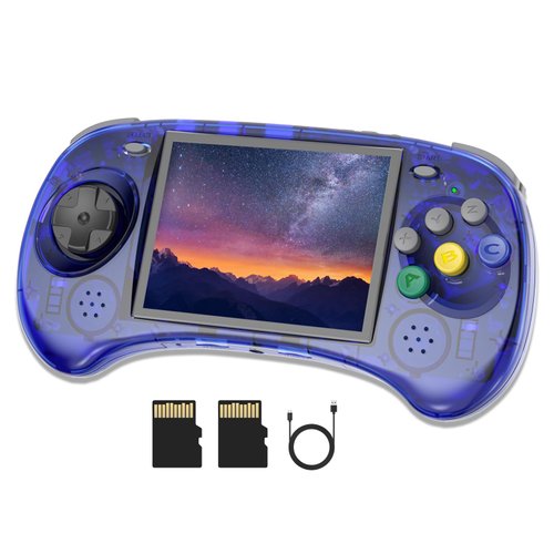 RG ARC-S Retro Handheld Game Console 4 in IPS Screen Linux System RK3566 CPU 64Bit Video Game Player Built in 3500 mAh Battery Compatible with Bluetooth 4.2 and 5G WiFi(Blue T)