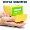 Stratagem The Big Box Card Deck Box w Divider|TCG Box for Baseball Cards, MTG, Trading Card Games| 1 Pack - Yellow