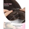PANEWAY Bangs Hair Clip in Bangs Clip Fake Bangs with Topper 360°Cover Clip in Bangs for Women Brown Air Bangs Hairpieces for Women Curved Bangs for Daily Wear
