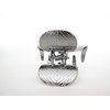 Generic Medium shiny silver tone textured metal hair claw clip