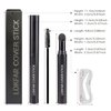 Eye-Brow Stamp Stencil Kit, Waterproof Brow Stamp Shaping Kit Eyebrow Definer, Eyebrow Filling Powder Stamp, Eye Brow Stamping Kit with 10 Eyebrow Stencils, 2 Eyebrow Brushes for Women (Gray Black)
