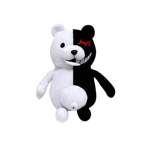 Werycos 25cm / 9.84in Black White Bear Plush Anime Stuffed Plush Toy