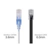 Monoprice Cat6A Ethernet Patch Cable - Snagless RJ45, 550Mhz, 10G, UTP, Pure Bare Copper Wire, 30AWG, 10-Pack, 10 Feet, White - SlimRun Series