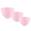 3Pcs Silicone Facial Mixing Bowl DIY Face Bowl for Home Use, Facial (Pink)