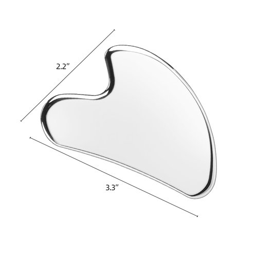 BTYMS Gua Sha Facial Tools, Heart Shaped Guasha Tool Stainless Steel Face Sculpting Tool