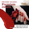28g Dip Powder - Dark Red Color Nail Dipping Powder French Powder Pro Collection System Nail Art Starter Manicure Salon Home DIY for Girls Women Long-Lasting
