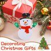 Poen 36 Pcs Christmas Felt Crafts for Kids DIY Christmas Tree Santa Claus Snowman Stockings Ornaments Felt Gingerbread House Gift Boxes Crafts for Xmas Tree Party Supplies
