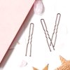Hair Pins for Buns, IKOCO 2.4 inch U Shaped Hair Pins Brown Hair Bun Pins for Women Girls with Storage Box