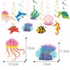 Sea Animals Hanging Swirl Decorations Under The Sea Birthday Party Decor for Boys Girls Ocean Mermaid Themed Baby Shower Beach Party Favors Supplies