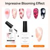 Makartt Clear Blooming Gel 15ml UV LED Soak Off Nail Art Polish for Spreading Effect Marble Nail Polish Gel Paint Nail Designs for DIY Color Flower Watercolor Magic Beauty Gift