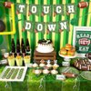 DMIGHT Football Party Supplies, 178 Pcs Set - Balloon, Plate, Cake Toppers, Napkin, Bottle Label, Sticker, Sign, Swirl Decoration, Banner, Tablecloth for Football Birthday Party Gameday Decorations