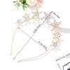 Formery Star Rhinestones Crown Headband Crystals Greek Goddess Hair Bands Party Festival Prom Headpiece Hair Accessories for Women and Girls (Gold)