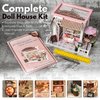 Di Vedra - DIY Dollhouse kit for Adults– Dollhouse Miniature kit – DIY Miniature Dollhouse Kits for Adults – Fun DIY Project House Kit in A Box, Accessories with Glue, Tools, Manual Included