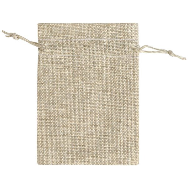 Lucky Monet 25/50/100PCS Burlap Gift Bags Wedding Hessian Jute Bags Linen Jewelry Pouches with Drawstring for Birthday, Party, Wedding Favors, Present, Art and DIY Craft (25Pcs, Cream, 4” x 6”)