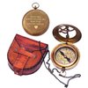Engraved Sundial Compass with Leather case - Traveler Gift - Inspirational Gift - Adventurer Gift - Wedding Gift - Baptism Gift - Gift for him (Love You Forever)
