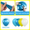 Yellow Blue Clear Balloon, 60 Pcs 12 Inches Metallic Blue Sponge Theme Balloons for Kids Cartoon Sponge Party Decorations Birthday Balloons Baby Shower Engagement Party Supplies
