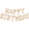 Happy Birthday Balloons Banner 16 Inch, Foil Balloons Personalized Name Letters Balloons Sign Birthday Party Decorations for Women Men Boys Girls (Caramel)