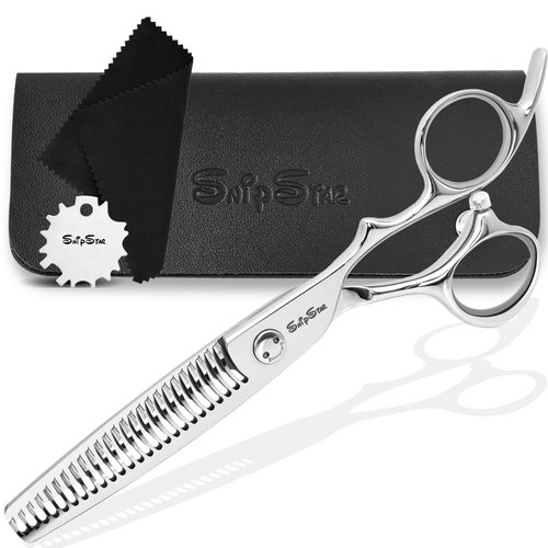 Hair Thinning Scissors 6.5 Inch,with CNC Tech Barber Hair Cutting Texturizing Shears,Japan 440C Steel Professional Trimming Shears,Teeth Haircut Scissor for Women,Men,Kids,Salon Home Use Hairdressing