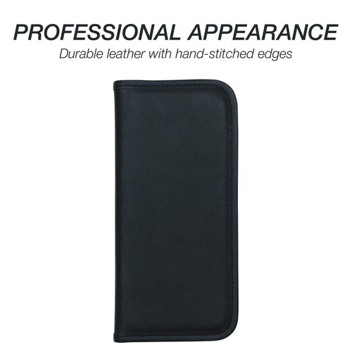 Samsill Professional Business Card Organizer with Padded Cover, Card Holder for 160 Cards, Black