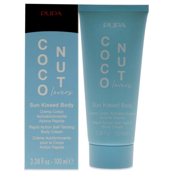 PUPA Milano Coconut Lovers Sun Kissed Body - Contains Shea Butter with Emollient, Moisturizing and Regenerating Properties - Provides Natural, Even Tan to Skin - 3.38 oz Self Tanner