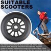 Kutrick 100mm Scooter Wheels - 100mm Pro Kick Scooter Wheels Replacement Pair - Smooth Bearing Installed | Plastic Core 100mm Scooter Wheels for Razor Fuzion Scooters with 100mm Wheels
