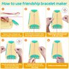 Arts and Crafts for Kids Ages 8-12,Friendship Bracelet Making Kit for Girl,Kids Jewelry Making Kit with 28 Pre-Cut Threads,Christmas Birthday Gifts for Ages 6 7 8 9 10 11 12 Year Old Cyan