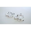 Generic 2 extra small shiny silver flower metal alligator hair clip for fine thin hair