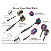 SHOT TAKER CO. EST. 2017 6pc Steel Tip Darts Set - Professional Darts Steel Tip for Dartboard - includes Barrels + Plastic/Aluminum Shafts + O'Rings + Flights + Sharpener + Wrench (23g-GMC P-10418)