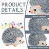 402 Pieces Hedgehog Pincushion Flat Head Straight Pins Kit, Cute Pincushion with Clear Storage Box and Quilting Pins, Colorful Head Straight Sewing Pins for Handicrafts DIY Sewing