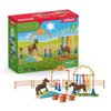 Schleich Farm World Pony Agility Training Set with Horse, Trainer, and Accessories Playset - 41-Piece Pony, Trainer, and Accessories Toy Set, Gift for Boys, Girls, and Toddlers Ages 3+