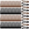 80 Pcs 2.7" Big Metal No Slip Snap Hair Barrettes and Pins for Women, Girls, and Teens - Hair Accessories Gift Set (Black, Brown)