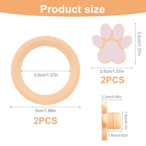 Silicone Plug and Stand for Dog Treat Toy, 2pcs Paw Stoppers and 2pcs Round Stands for Dog Toy Silicone Dog Toy Holder Stopper Claw Plug Stopper Accessories for Dog Toys