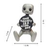 sofarefinish 2" Cute Tiny Robot Resin Figure with Slogan 'Your Anxiety is A Lying Hoe', Resin Figurine Art Toy, Office Desk Decoration, Christmas Stocking Stuffers