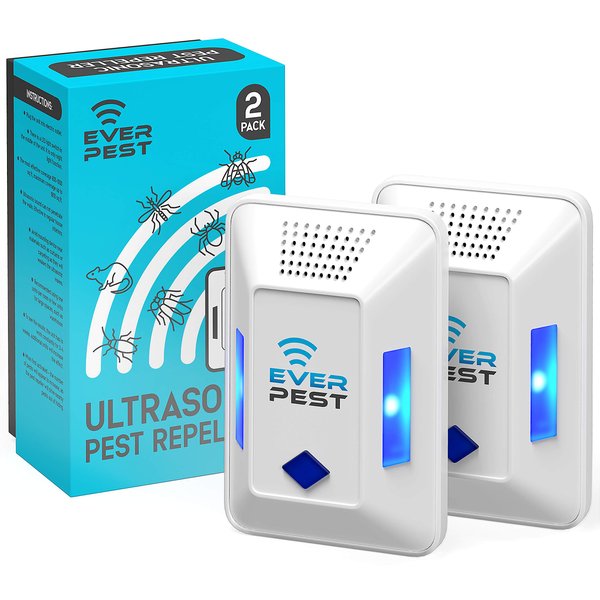 Ultrasonic Pest Control Repeller Plug in - Electronic Insect Defender 2-Pack - Roach Bed Bug Mouse Rodent Mosquito - Indoor Reject - Squirrel Scorpion Spider Cockroach Bat