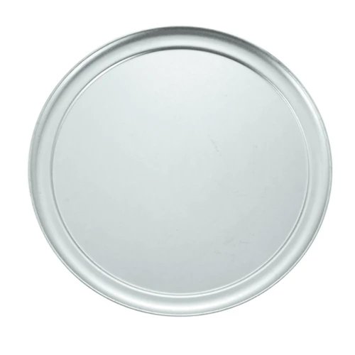 Winco 14 Inch Aluminum Winware Pizza Tray with Wide Rim