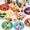 FillTouch 60 Pcs 9 Inch Dog Birthday Party Plates Disposable Dog Theme Decoration Plates Set Tableware for Kids Birthday Party Supplies Dessert Favors