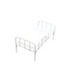 EXCEART Miniture House Furniture Miniature Furnitures Miniature Iron Bed Simulated Bed Iron Bed Toy Mini Furniture Ornaments Miniature Dollhouse Bed Miniatures Mini Bed Big Bed Model White