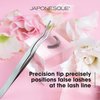 JAPONESQUE False Eyelash Applicator Kit, Stainless Steel Scissors And Tweezer Applicator Duo - Two Piece Kit For Easy, Natural Looking False Eyelashes, Works On Strips and Lash Clusters