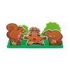 Fun Express 6" x 3 1/4" 3D Squirrels Eating on A Picnic Table Foam Craft Kit - Makes 12