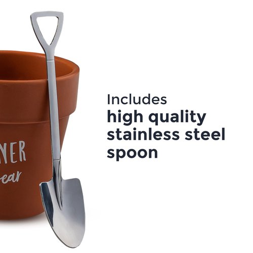 Upper Midland Products Gardener Mug Coffee Plant Novelty Ceramic Mug & Shovel Spoon Gifts for Gardener Women, Man, Son & Daughter present for Nature Lovers, Holidays, Birthday Gifts