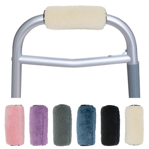 Top Glides PlushGrips Fleece Walker Grip Covers - Beige - 1 Pair