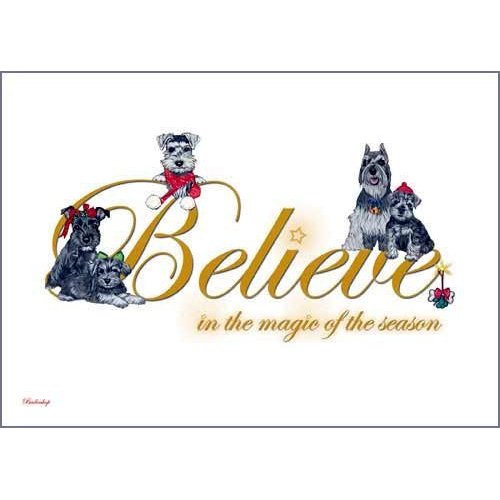 Miniature Schnauzer Dog Christmas Cards Set of 10 cards & 10 envelopes