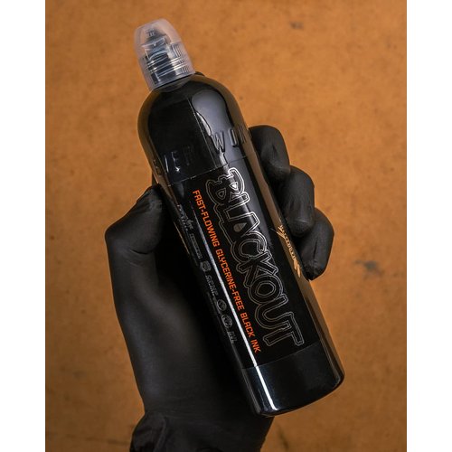 World Famous Black Tattoo Ink, Vegan and Professional Ink, Made in USA, Blackout Black, 2 oz