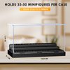KKU Display Case for Minifigure Action Figures Blocks, Acrylic Minifigure Display Case Box Storage with 3 Movable Steps Gift for Kids Adults (Black, 1 Pack)