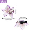 10 PACK Hawaiian Orchid Flower Alligator Clips - Big Bohemian Hair Pins for Bridal Wedding, Summer Accessories for Women Girls